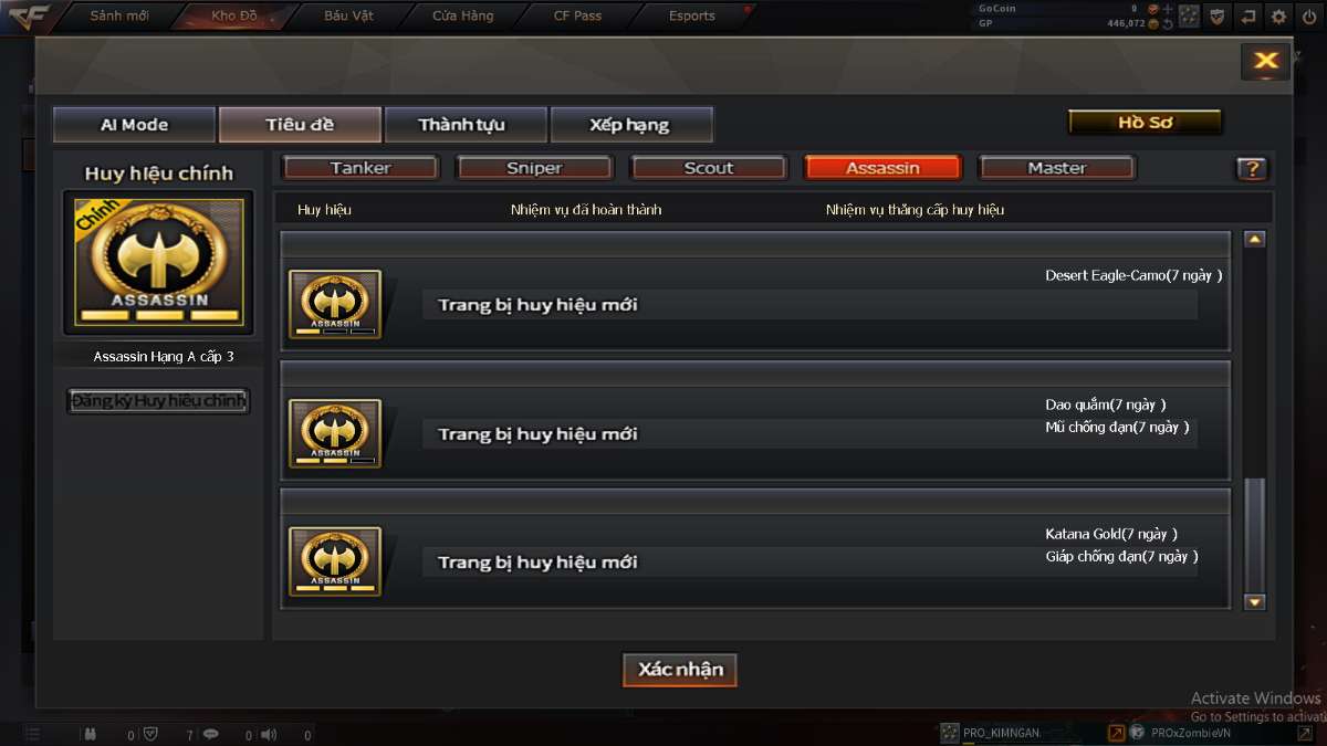 shop acc cf uy tin gia re